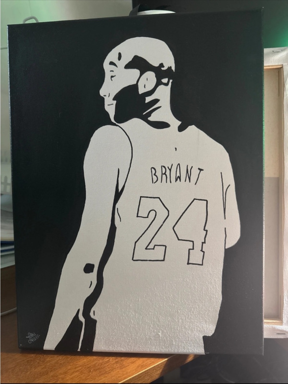 Monochrome Bryant 24 Silhouette Canvas Art - Black & White